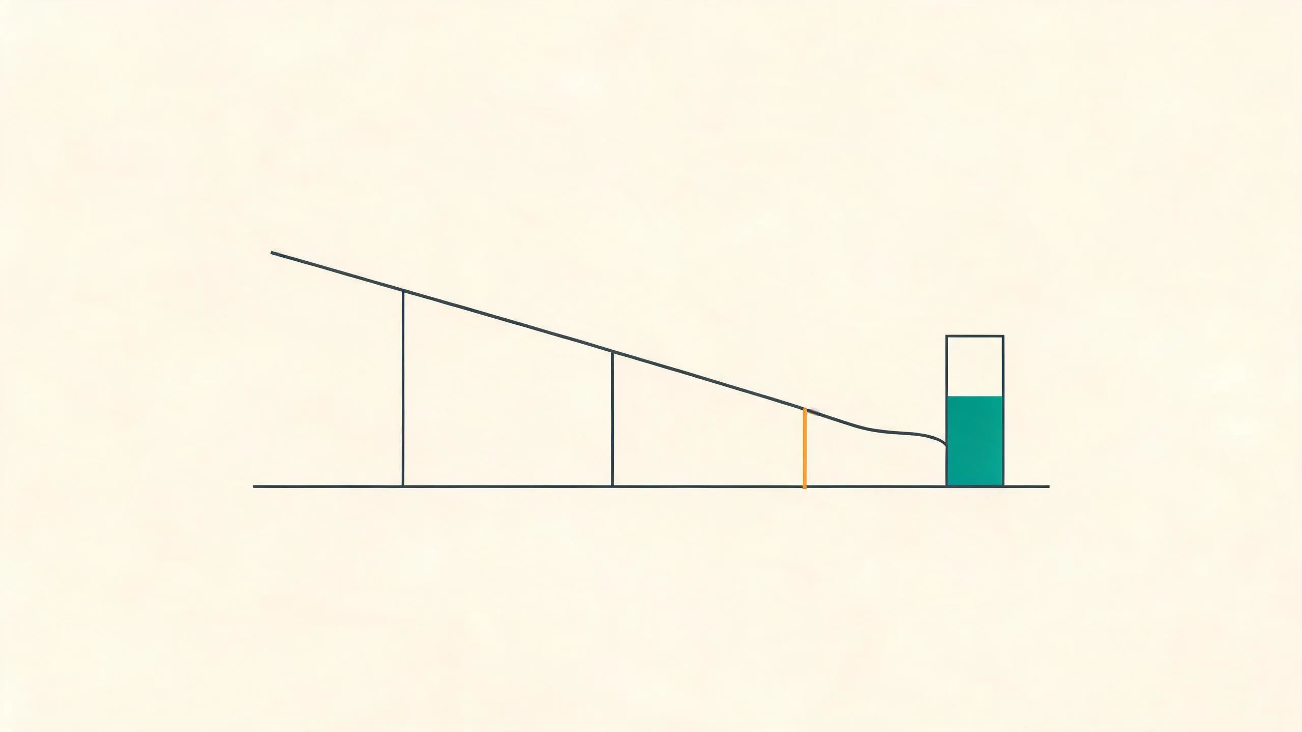 Schematic: melanin absorption falling across wavelength, with penetration depth rising